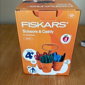 Fiskars Scissors and Caddy 24 Scissors